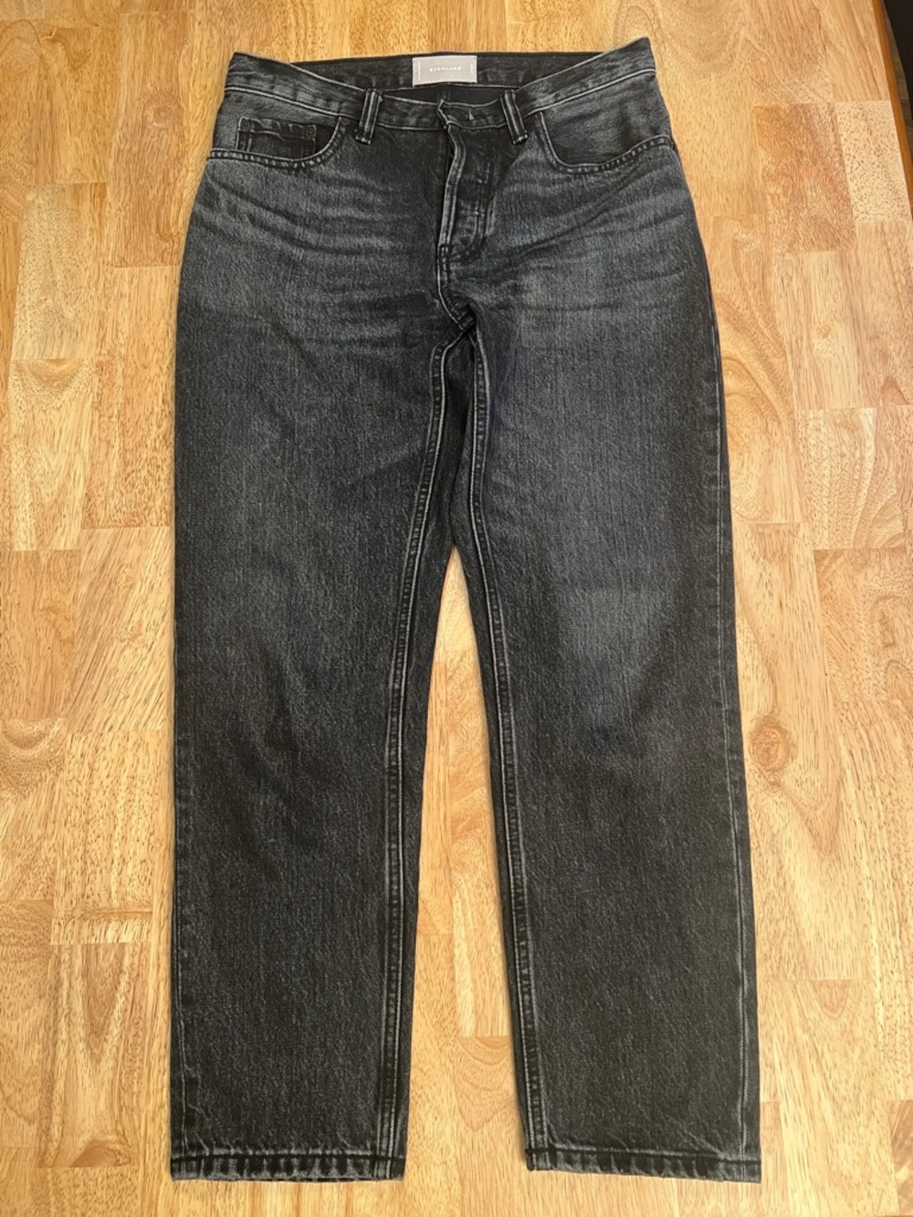 Everlane 100% Cotton O-S Boyfriend Jeans Black Size 27